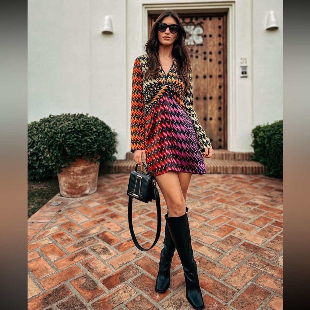 ZARA PRINTED SHORT DRESS